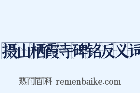 摄山栖霞寺碑铭反义词是什么意思的图片
